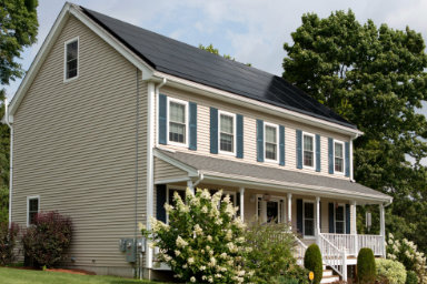 Standalone House with Rooftop Solar Panels